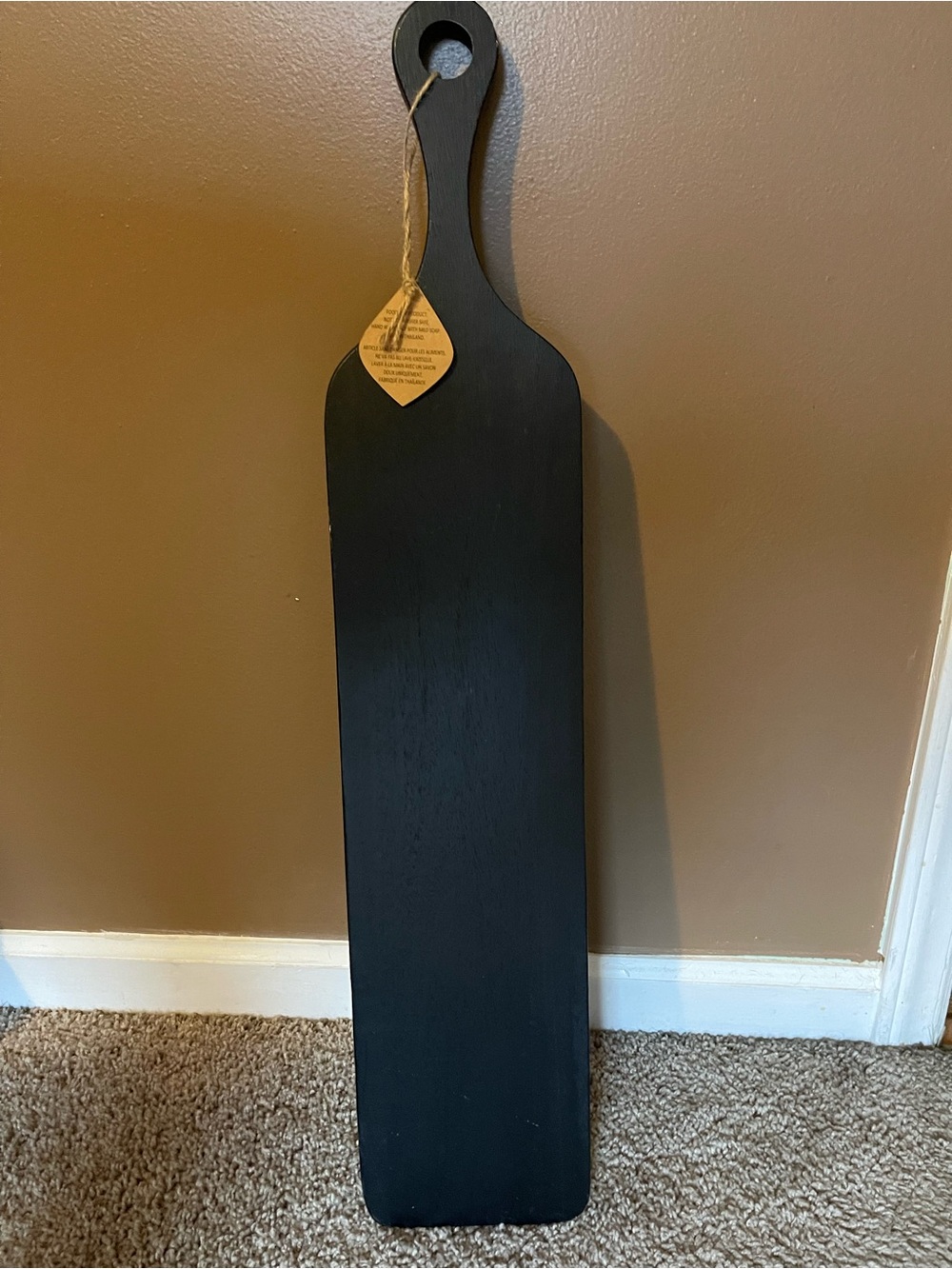 Modern Matte Black Long Wooden Charcuterie Board / Serving Board (NWT)